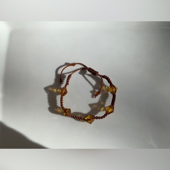 Swarovski Crystals Brown Crochet Handmade Bracelet - Picture 4 of 4